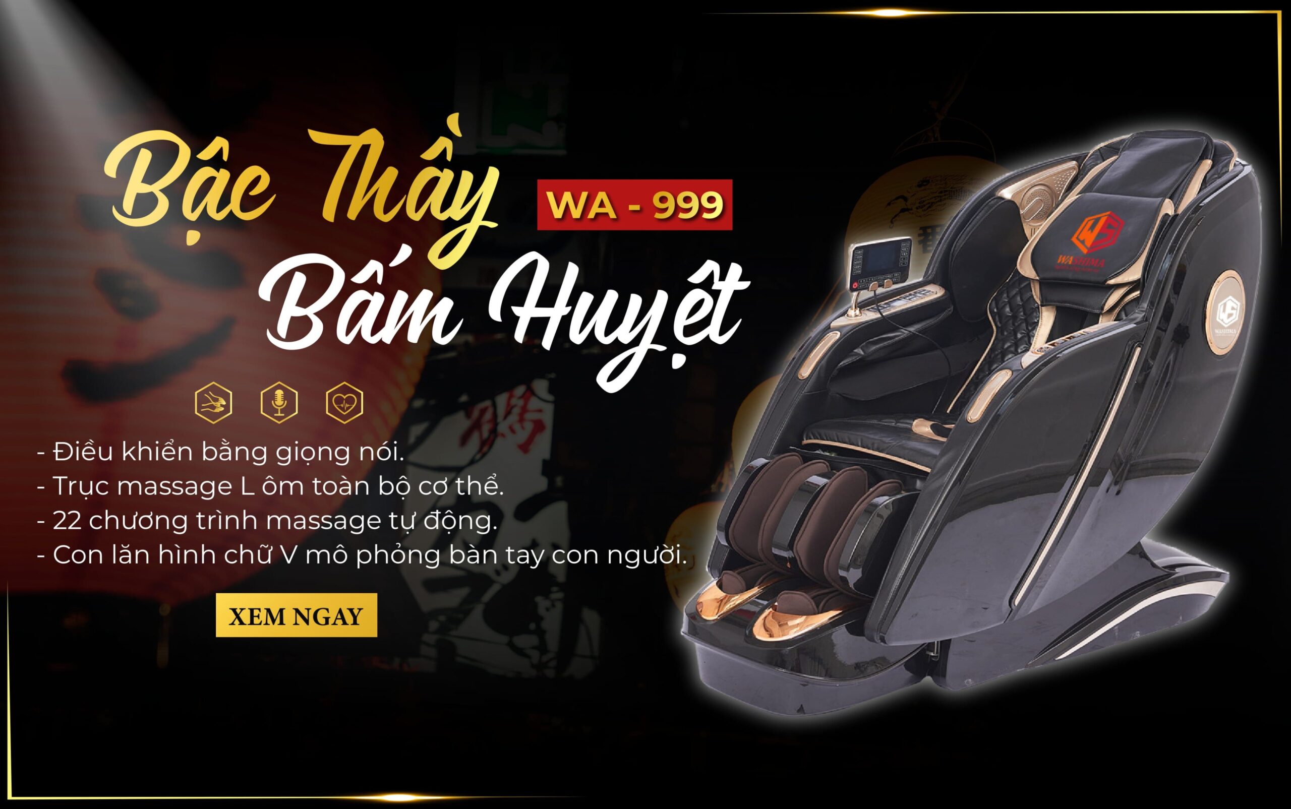 Ghế massage Washima WA 999 bậc thày bấm huyệt