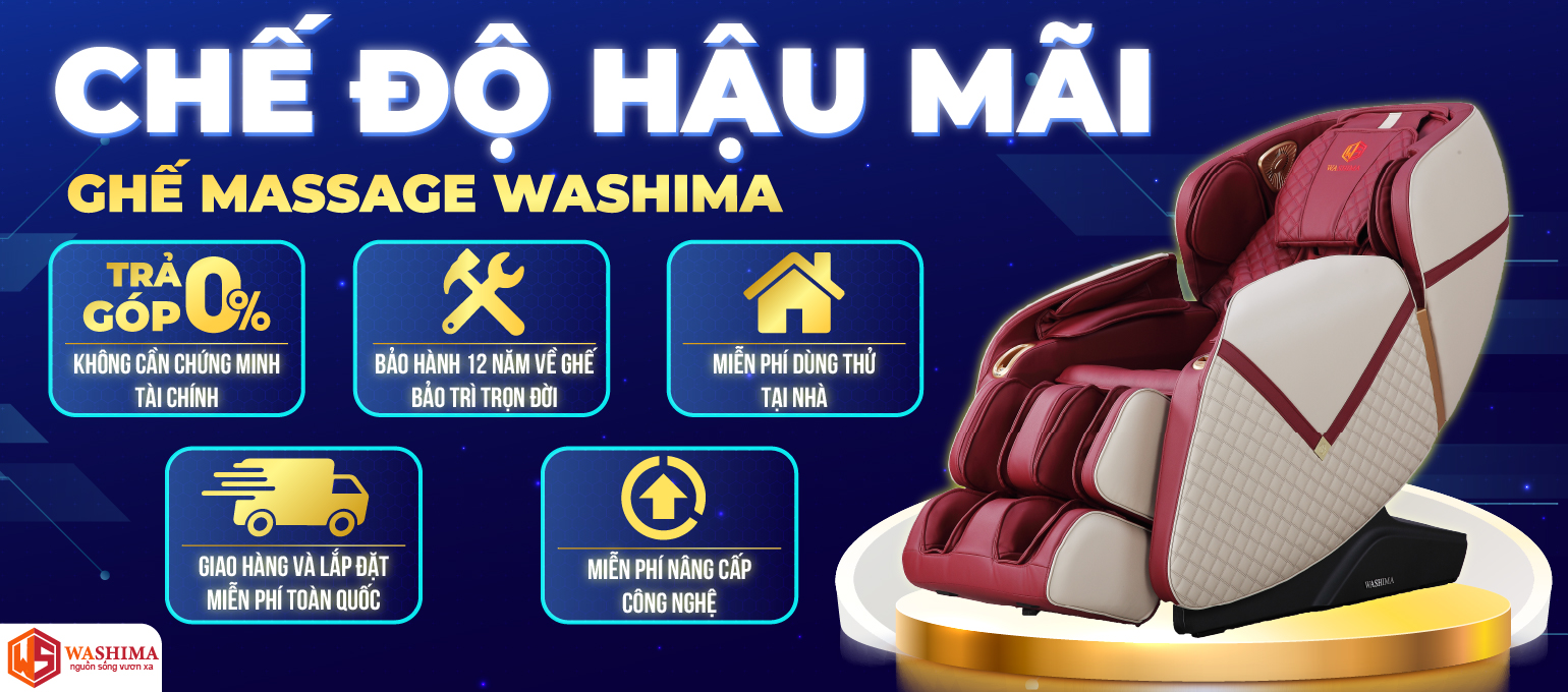 Các chế độ hậu mãi của ghế massage Washima