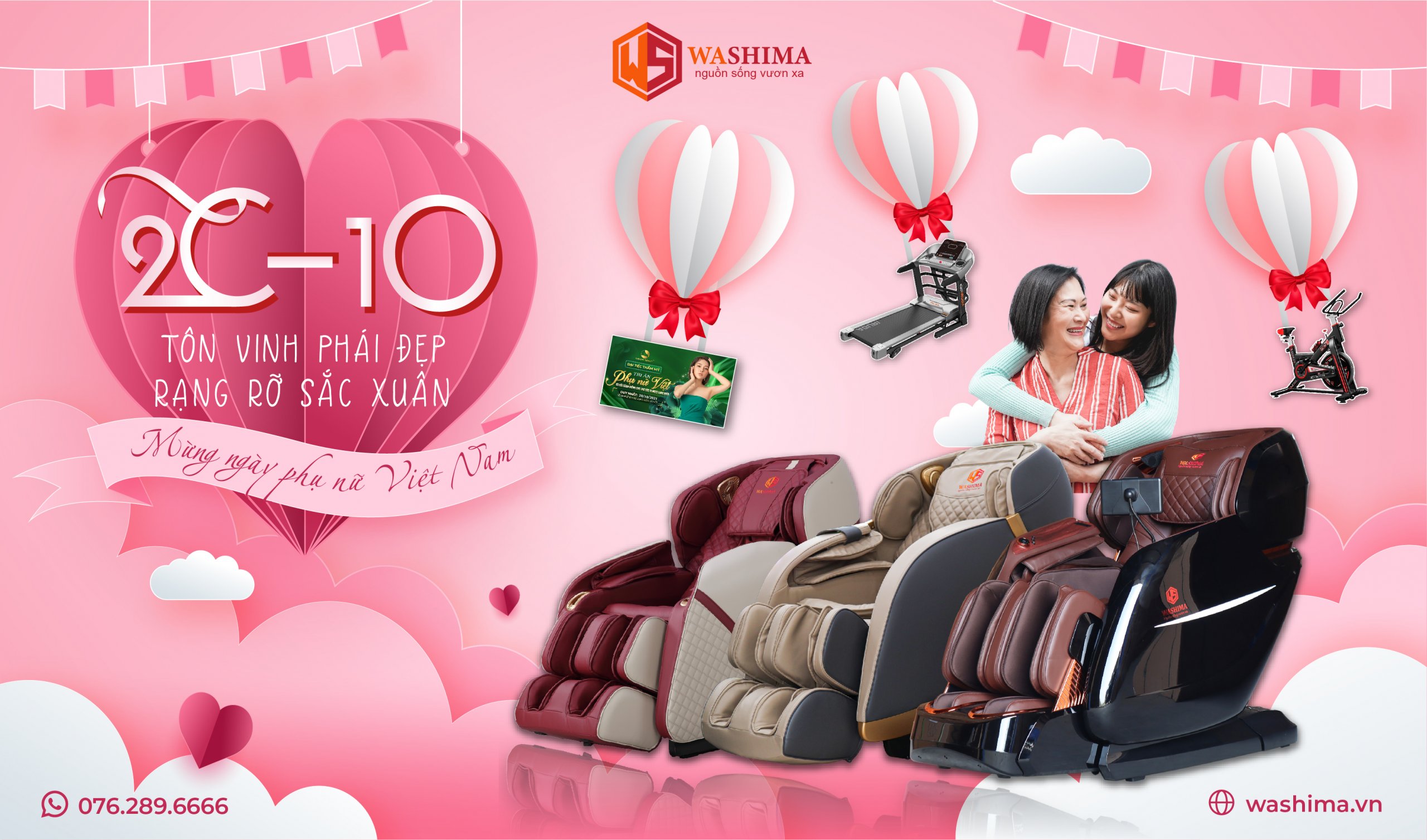 Washima sale mạnh nhân dịp lễ quốc tế phụ nữ 20-10